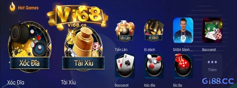 Kho game nổi bật của cổng game Vi68