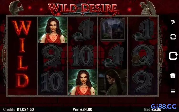 Hiệu ứng hình ảnh khi tính năng Wild Desire được kích hoạt – một trong những điểm hấp dẫn nhất của Immortal Romance.