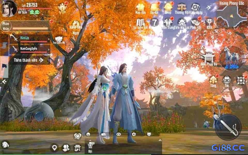 Hệ thống phát triển nhân vật và cơ chế tu luyện trong game tu tiên PC.