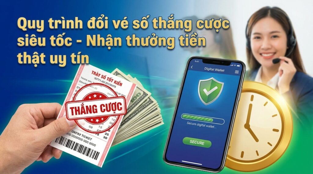 Quy trình đổi vé số thắng cược siêu tốc - Nhận thưởng thật uy tín