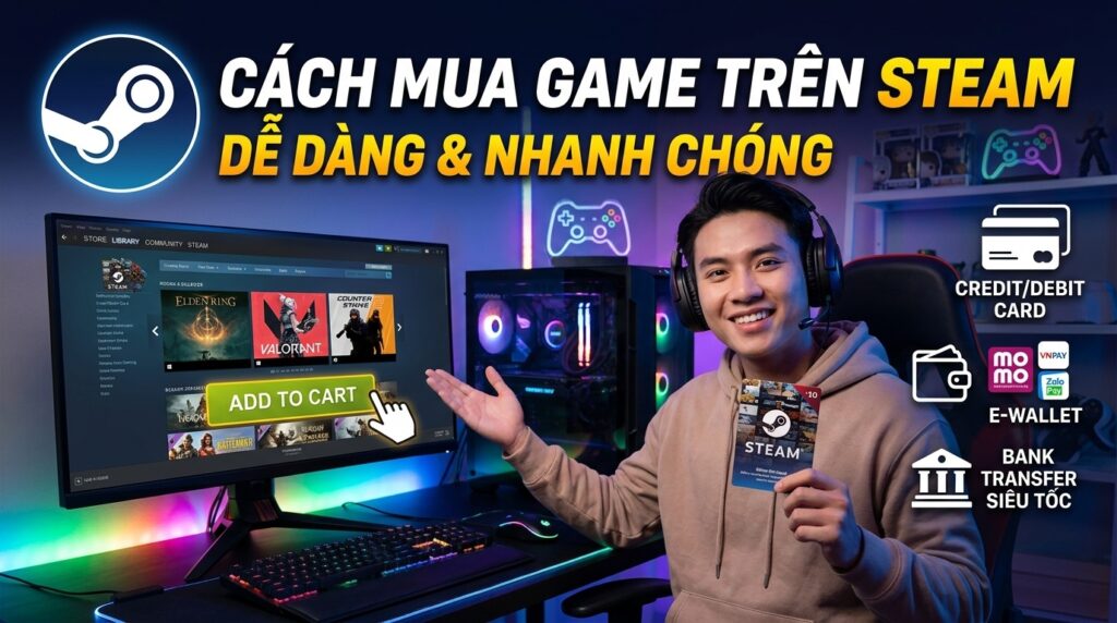 Cách mua game trên Steam – Hướng dẫn chi tiết, siêu tốc