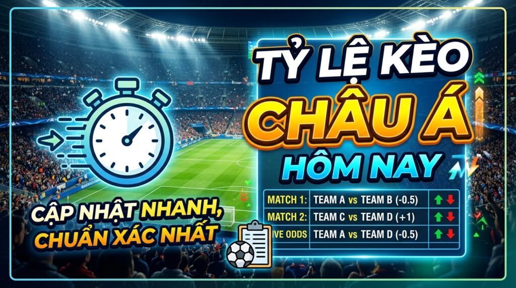 Tỷ lệ kèo Châu Á hôm nay: Cập nhật nhanh, chuẩn xác nhất