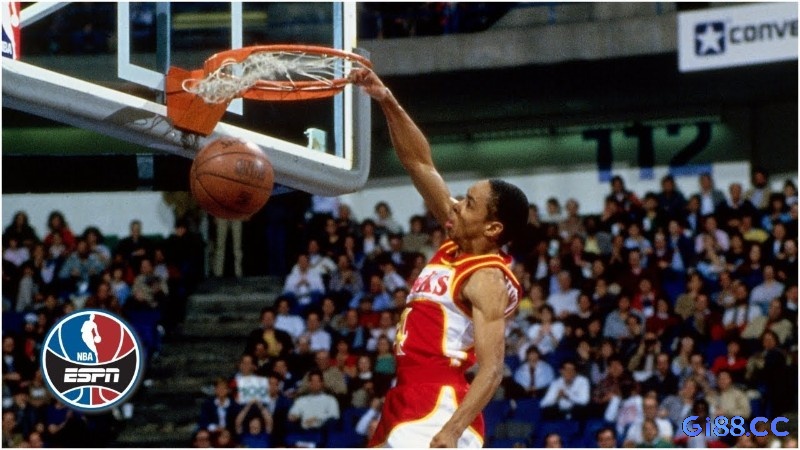 Spud Webb úp rổ trong NBA tại Mỹ