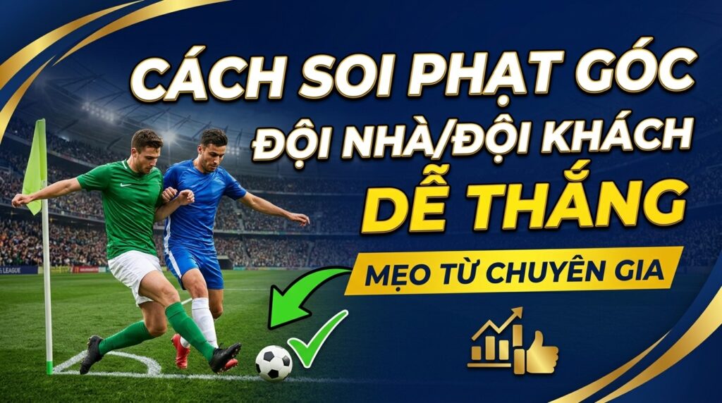 Phạt góc đội nhà/đội khách: Mẹo từ chuyên gia dễ thắng