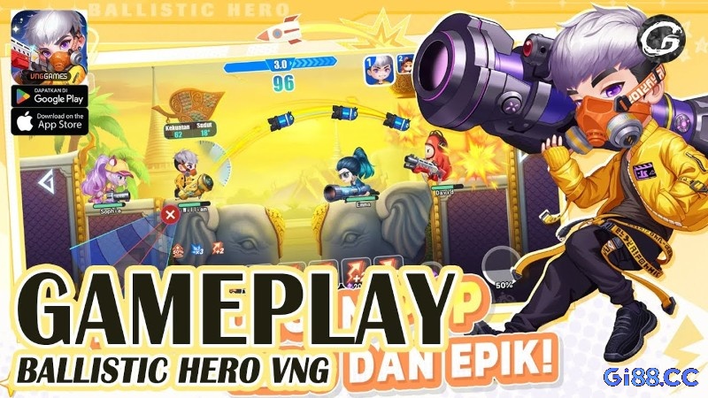 Ballistic Hero VNG nổi bật với lối chơi tọa độ vui nhộn, dễ tiếp cận và giàu tính chiến thuật