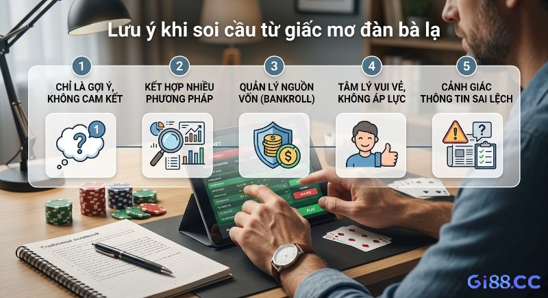 Checklist 5 lưu ý, khi soi cầu từ giấc mơ đàn bà lạ, tập trung quản lý nguồn vốn (bankroll) và cảnh giác thông tin sai lệch