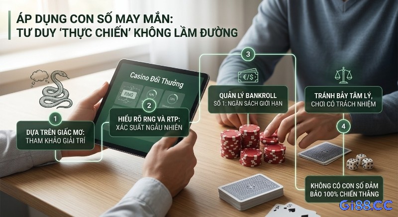 Hướng dẫn tư duy thực chiến áp dụng con số may mắn: hiểu RNG/RTP, quản lý bankroll và chơi trách nhiệm, không đảm bảo thắng 100%