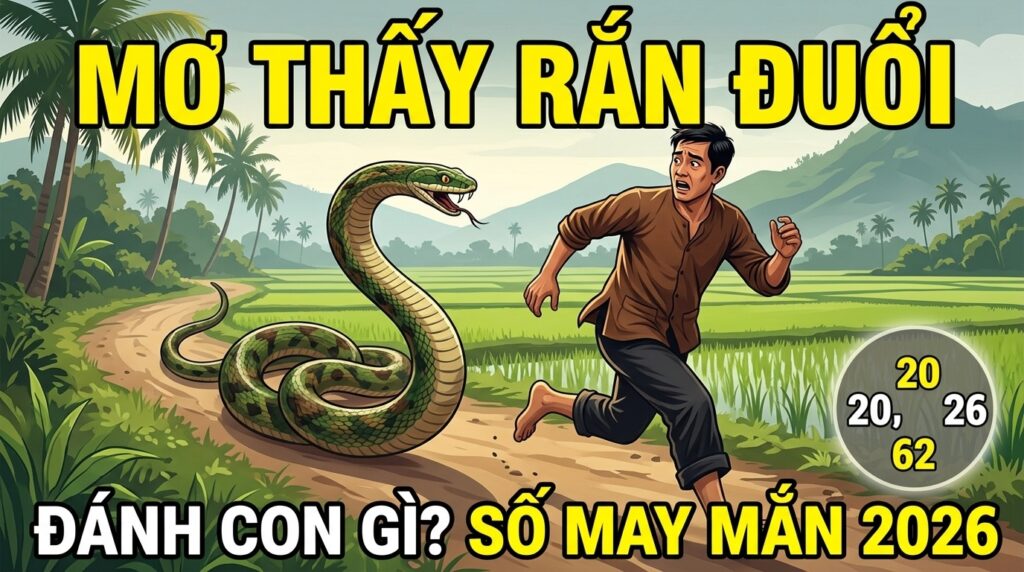 Mơ thấy rắn đuổi đánh con gì? Giải mã điềm báo, số may mắn