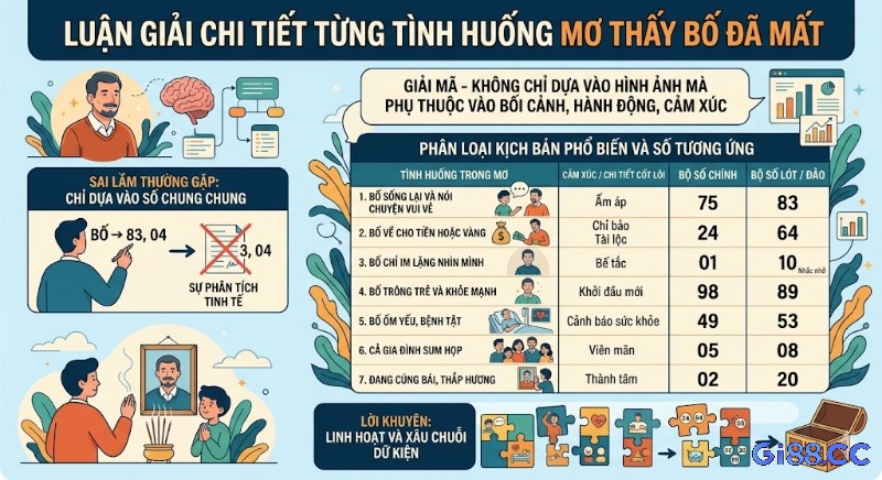 Phân tích chi tiết các tình huống mơ thấy bố đã mất để luận giải con số tương ứng theo từng bối cảnh, cảm xúc và chi tiết trong giấc mơ thấy bố đã mất còn sống đánh con gì